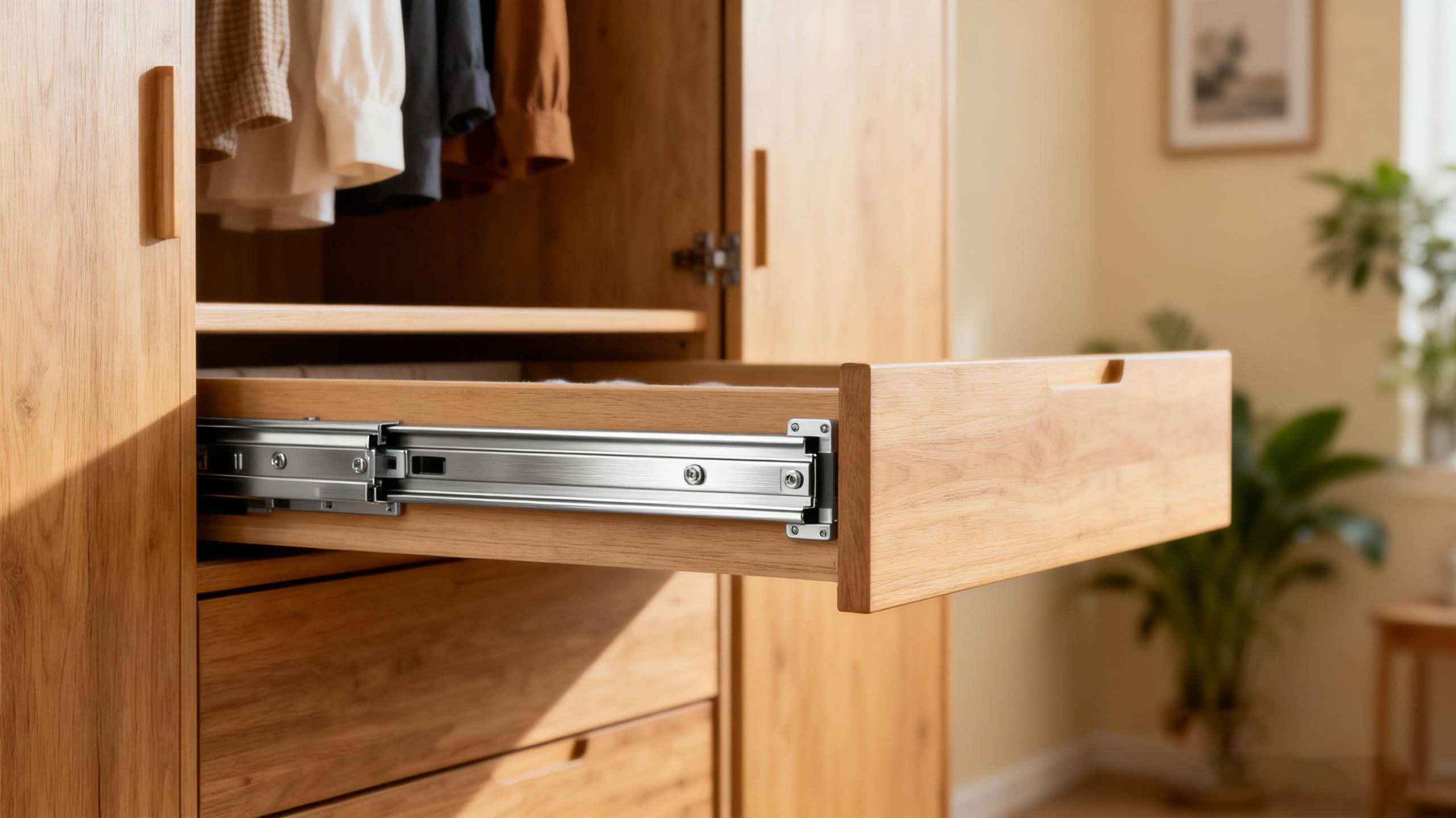Three-fold Slide Rails